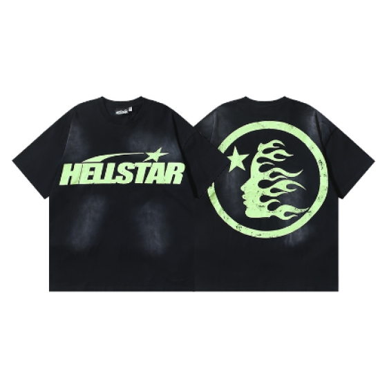 Hellstar Washed Print Short-Sleeve T-Shirt